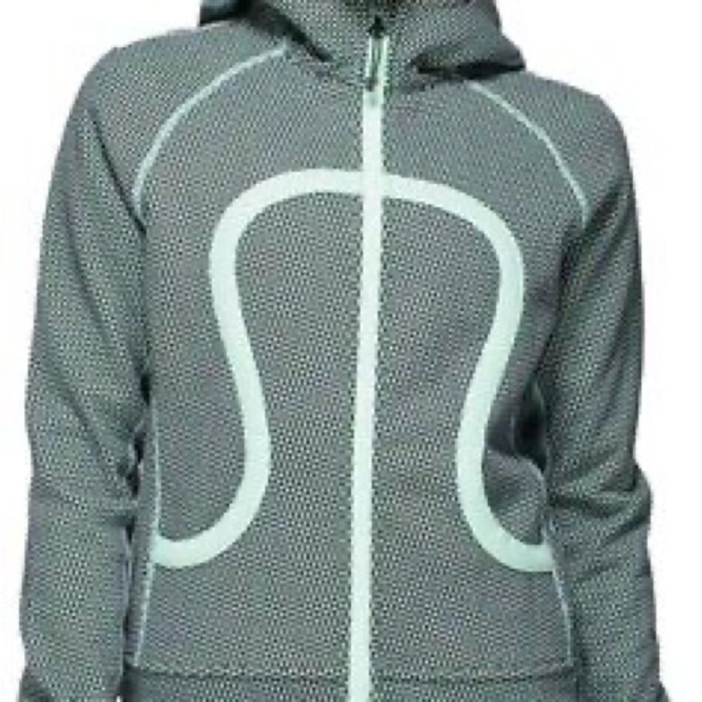 Lululemon Black and Mint Scuba Hoodie (old style)
